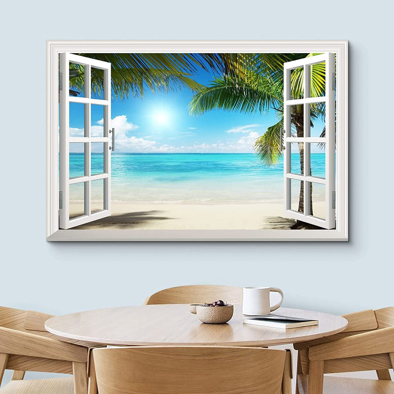 Colorful Palm Beach Landscape Canvas Print - 24″X36″