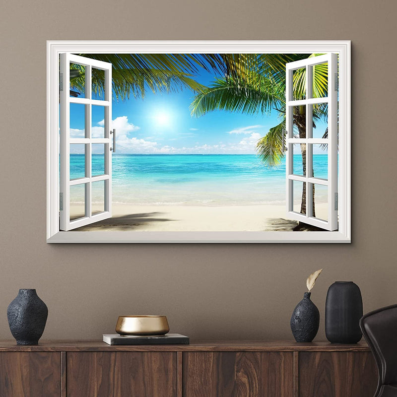 Colorful Palm Beach Landscape Canvas Print - 24″X36″