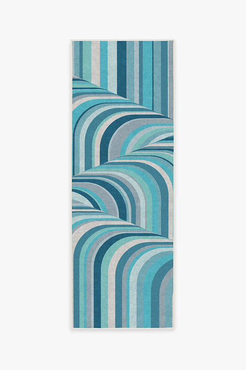 Jonathan Adler Waterfall Ocean Blue Tufted Rug